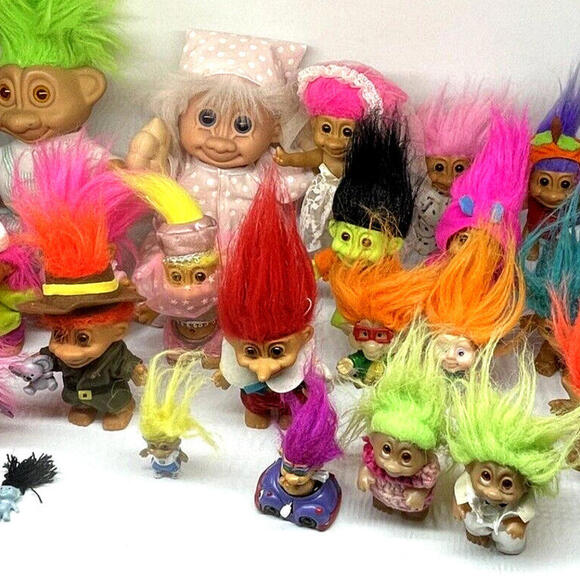 Vintage Troll Dolls DAM Russ Soma Ace‎ Novelty Huge LOT of 30
